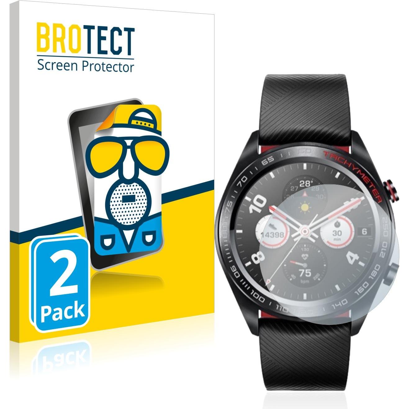 BROTECT Entspiegelungs-Schutzfolie Displayschutz Matt, Smartwatch Schutzfolie, Grau