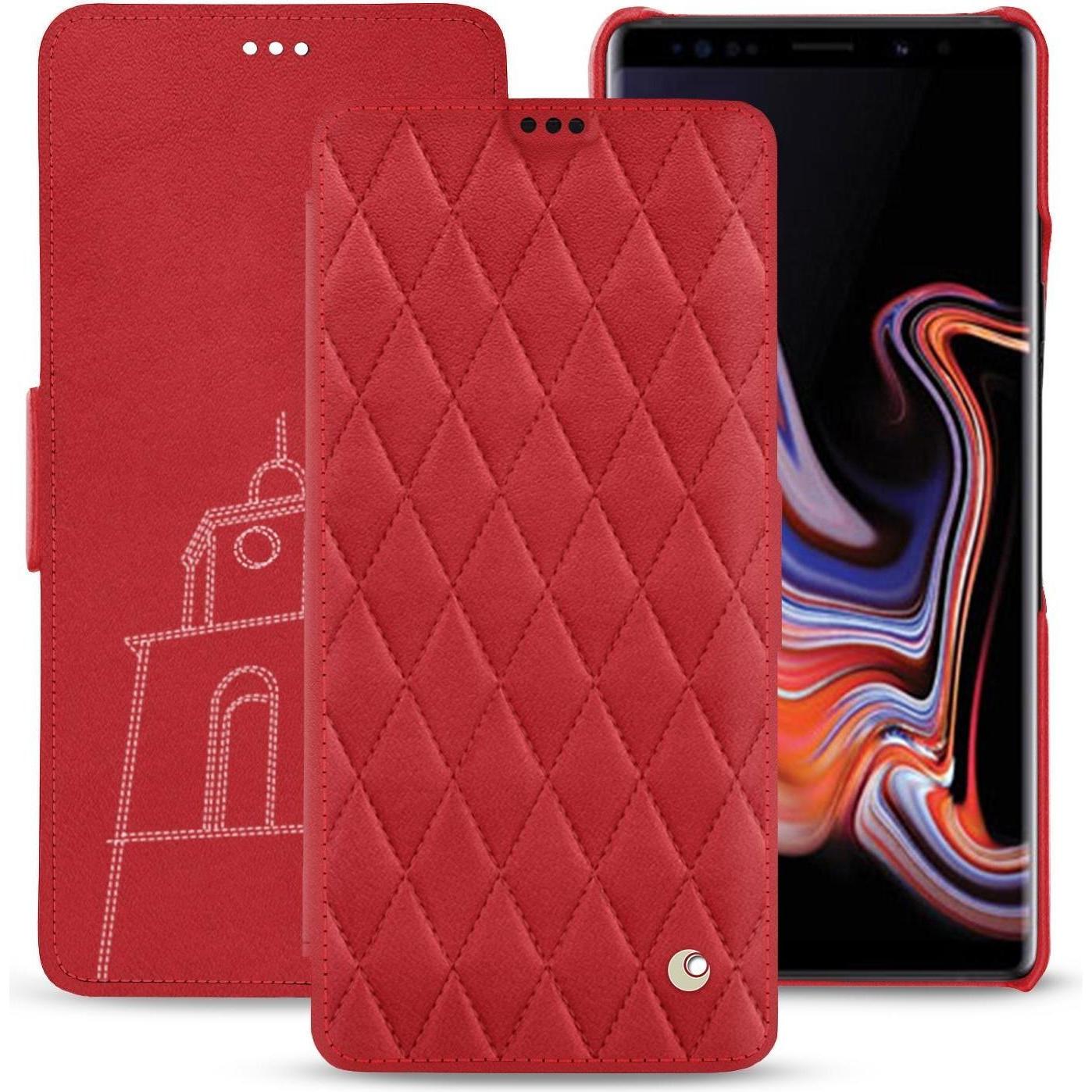 Thumbnail - Noreve Lederschutzhülle horizontal (Samsung Galaxy Note 9), Smartphone Hülle, Rot