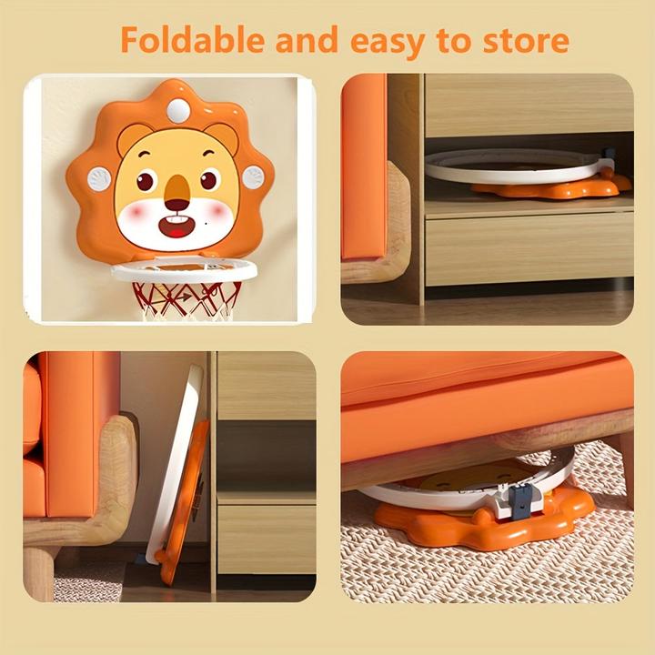 Actual product image Activity Board Wandmontierter Basketballkorb für Jugendliche mit Miniball und Luftpumpe - verstellbares