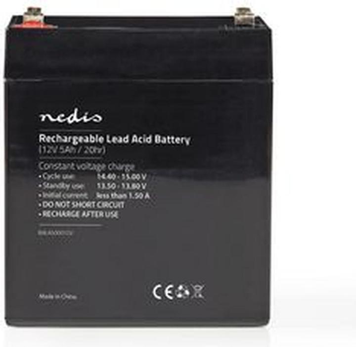 Immagine prodotto Nedis Batteria al piombo ricaricabile | Piombo-Acido | Ricaricabile | 12 V | 5000 mAh (1 pz., 5000 mAh, Caricabatterie senza batteria)