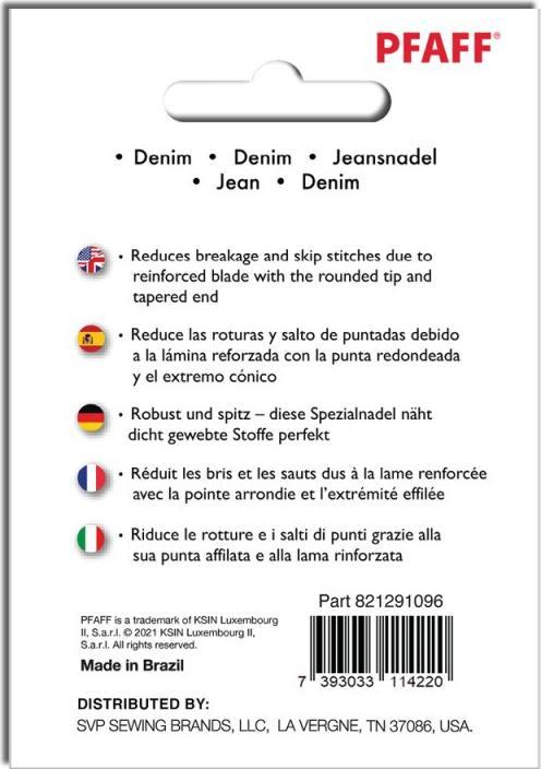Actual product image Pfaff PF JEANS NEEDLE 90/14 5PK
