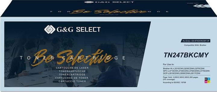 Image du produit G&G Toner remplace Brother TN-247CMYK Combi-Pack compatible Noir, Cyan, Magenta, Jaune TN-247BK/TN (C, CF, M, Y)