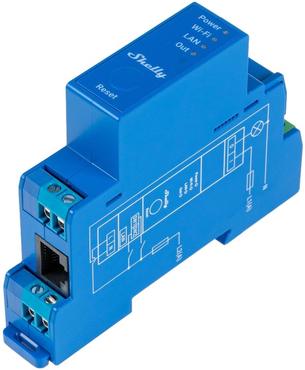 Actual product image Shelly Pro 1 (Switch actuator)