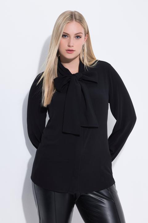 Immagine prodotto Ulla Popken Blusa con sciarpa integrata e maniche lunghe (50, 52)