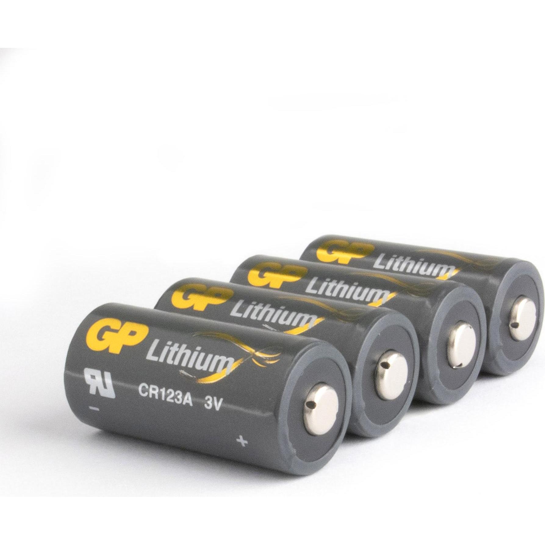 GP Batteries Batterie CR123A Lithium 4 Stück (4 Stk., CR123A, 1400 mAh), Batterien + Akkus