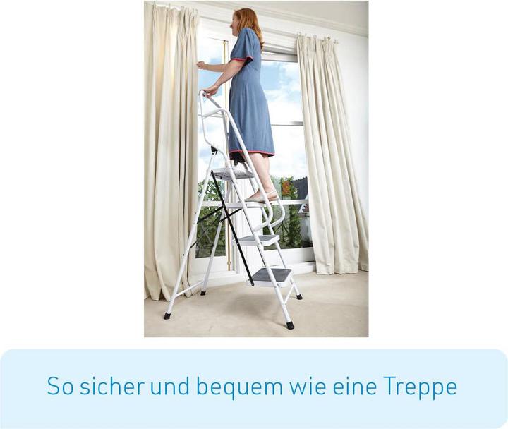 Actual product image MediaShop Sicherheitsleiter mit Handlauf (Stepladder, 157 cm)