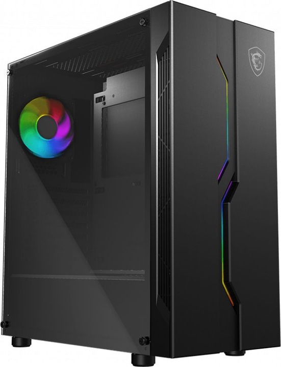 Productafbeelding MSI MAG VAMPIRIC 010X Mid Tower Gaming Computerkast "Zwart, 1x 120mm ARGB ventilator, Mystic Light Sync (ATX, Mini-ITX, mATX)