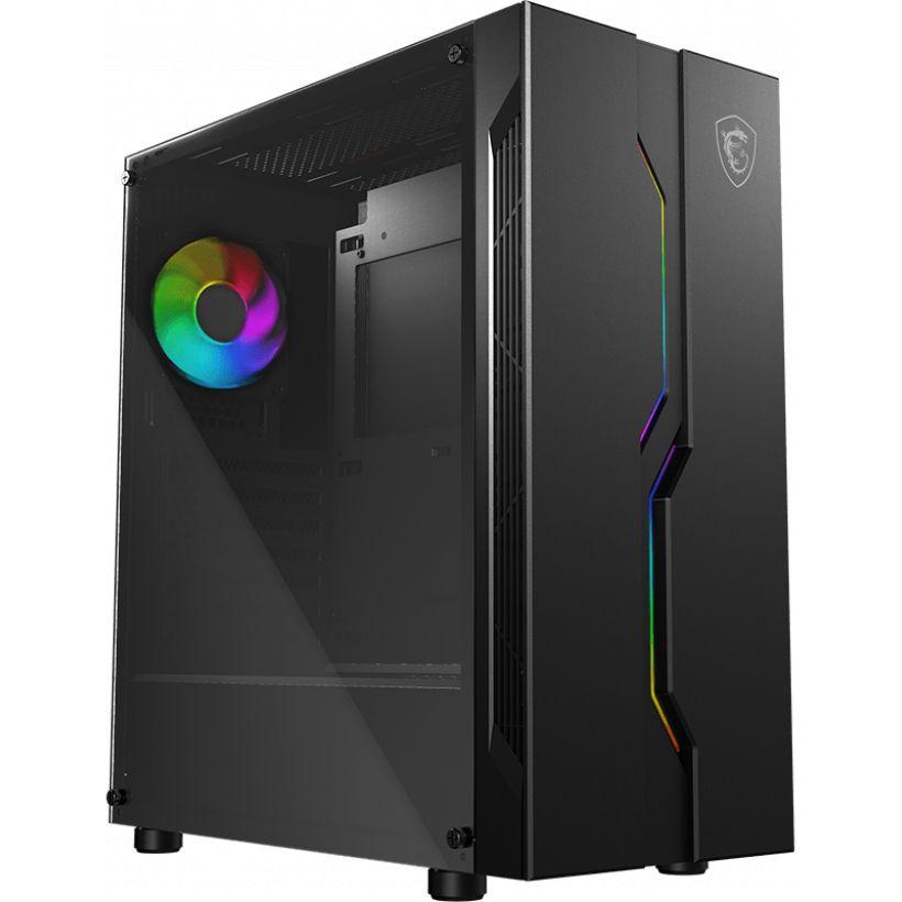MSI MAG VAMPIRIC 010X Mid Tower Gaming Computer Case "Black, 1x 120mm ARGB Fan, Mystic Light Sync (ATX, Mini-ITX, mATX),...