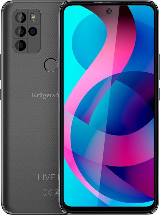 Krüger&Matz Live 10S (256 GB, Grey, 6.67", Dual SIM, 48 Mpx, 4G)