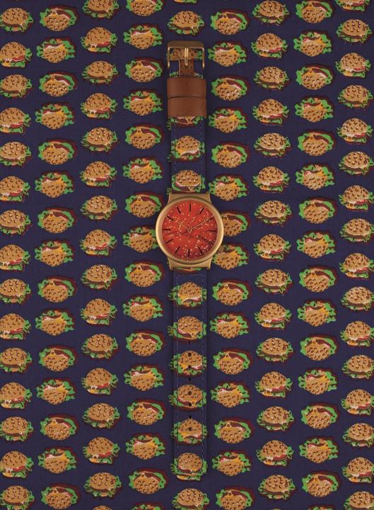 Actual product image Komono The Wizard Print Series Burgertime (Analogue wristwatch, 36 mm)