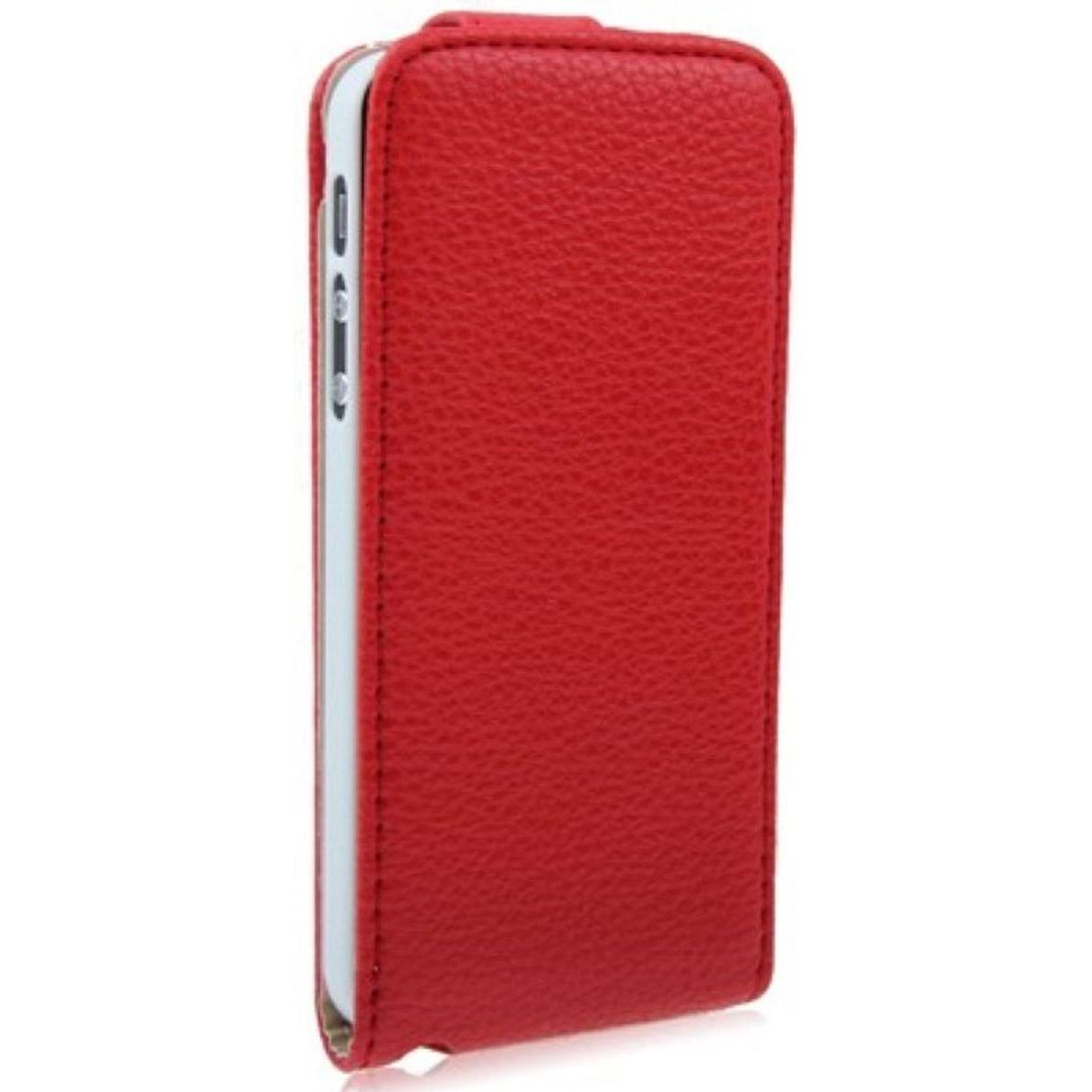 Thumbnail - König Design Tasche Handyhülle Hülle für Handy Apple iPhone 5 & 5s (Apple iPhone 5), Smartphone Hülle, Rot
