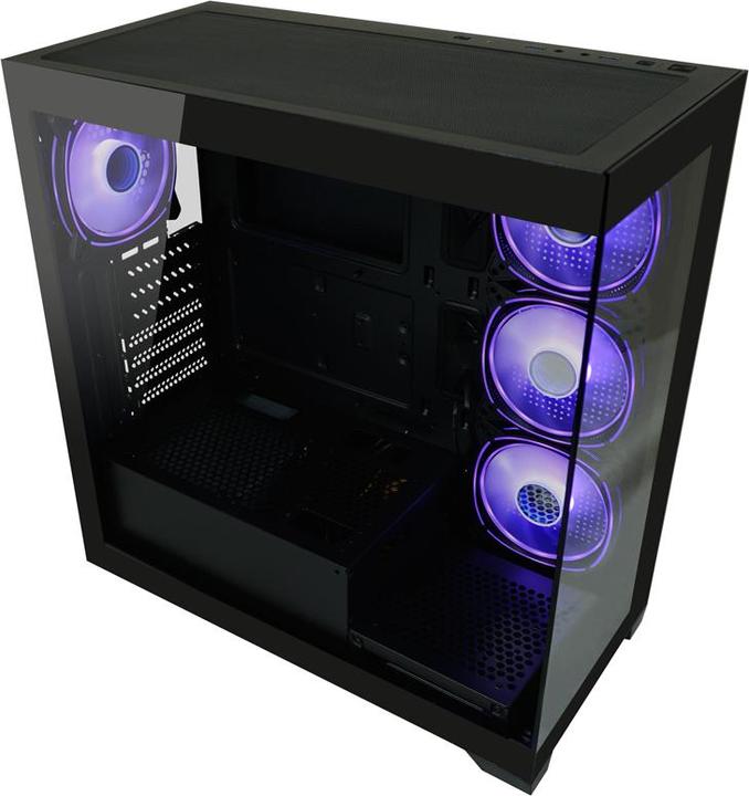 Produktbild LC-Power Geh?use MidiTower 715B black USB3.2/Audio,o.Netzteil,SEAMLESS X (Mini-ITX, ATX, mATX)