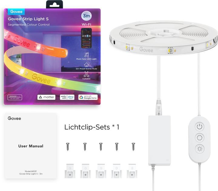 Produktbild Govee LED Strip Lights (RGBIC, 300 cm, Indoor)