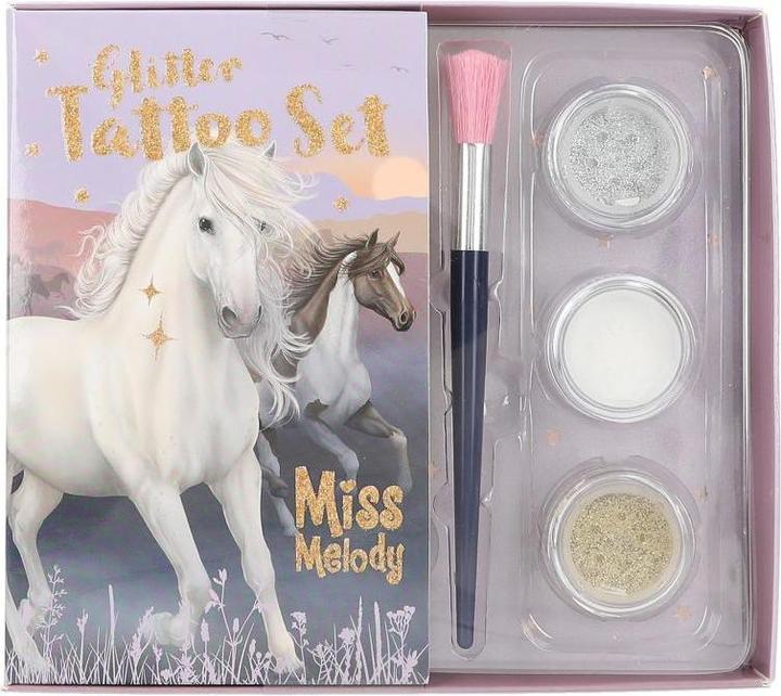 Actual product image Depesche Miss Melody - Glitter Tattoo Set NIGHT HORSES ( 0412657 )