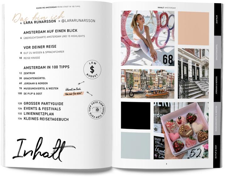 Produktbild GuideMe Travel Book Amsterdam – Reiseführer (Deutsch, Hallwag Kümmerly+Frey AG, Lara Rúnarsson, 2024)