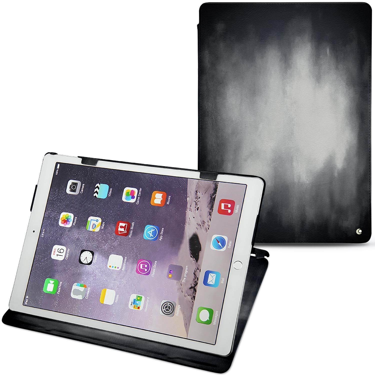 Noreve Lederschutzhülle horizontal (iPad Pro 12.9), Tablet Hülle, Grau