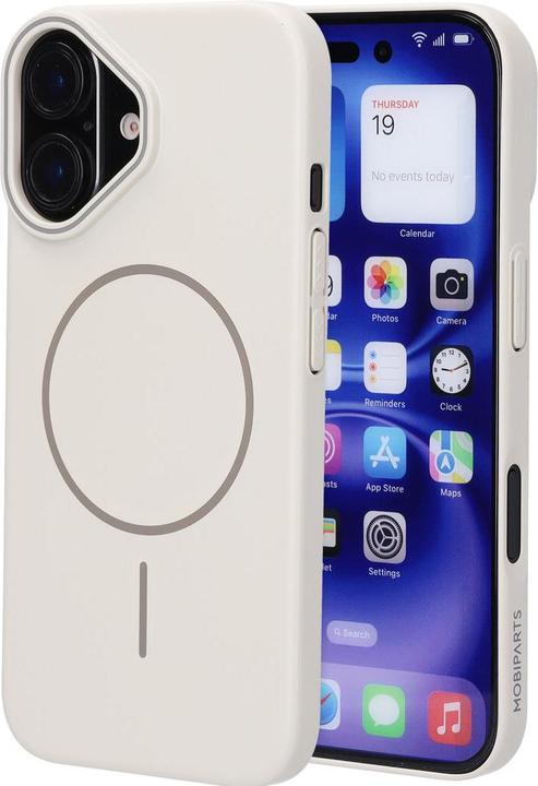 Actual product image Mobiparts Slim Line Case Apple iPhone 16 (MagSafe Compatible) Off White (Apple iPhone 16)