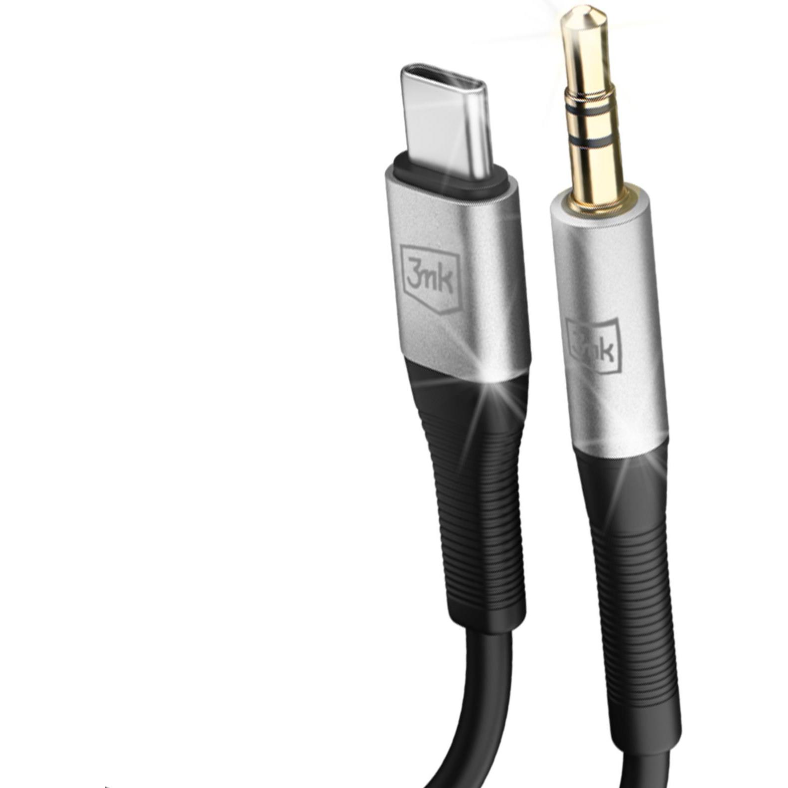 Thumbnail - 3MK USB C — 3.5mm Klinke (1 m, 3.5mm Klinke (AUX)), Audio Kabel