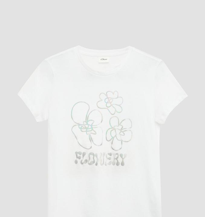 S.Oliver T-Shirt Jersey-T-Shirt mit Folienprint im Loose Fit (146, 152)