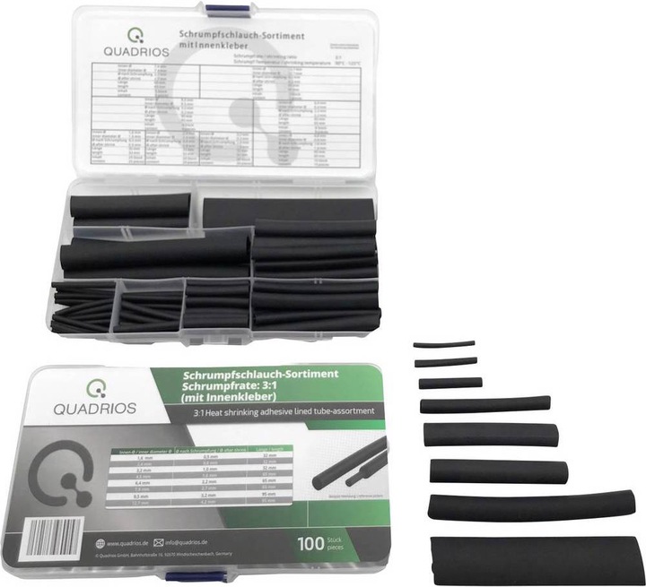 Actual product image Quadrios Shrink tubing assortment Shrink rate:3:1 200 pcs. (200 x)