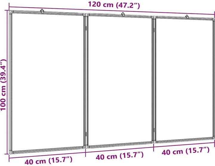 Image du produit vidaXL magnetisches Whiteboard (120 x 100 cm)