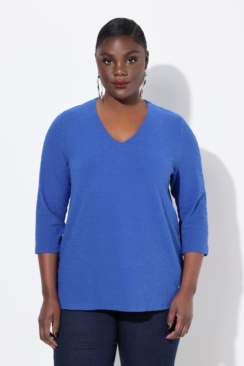 Produktbild Ulla Popken Shirt, A-Linie, V-Ausschnitt, 3/4-Arm (42, 44)