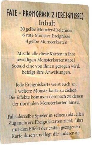 Nutritional values and ingredients Fate: Events Promo Pack (German, 1 - 4 Players)