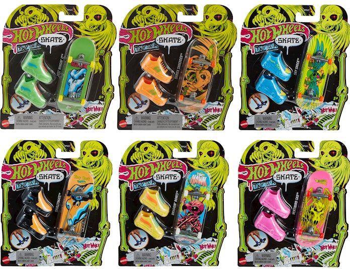 Actual product image Hot Wheels HW Skate Neon Bones TH Fingerboard + Shoe Asst (WMT)