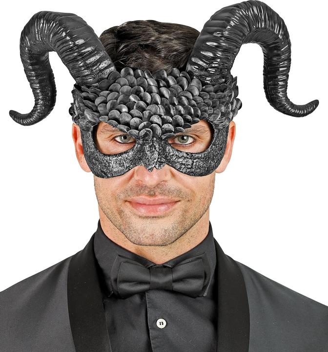 Immagine prodotto Widmann Maschera della Commedia Dell'Arte Maschera da demone nera