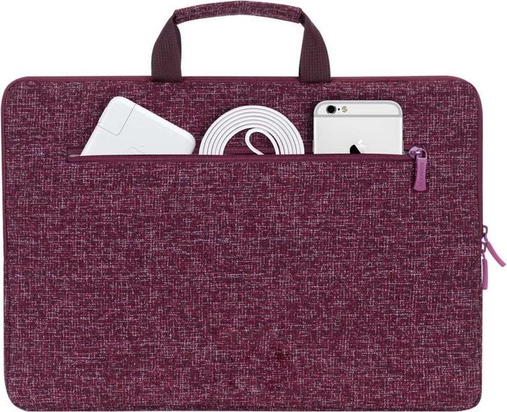 Actual product image Rivacase Laptop sleeve with handles, burgundy red (14.02")