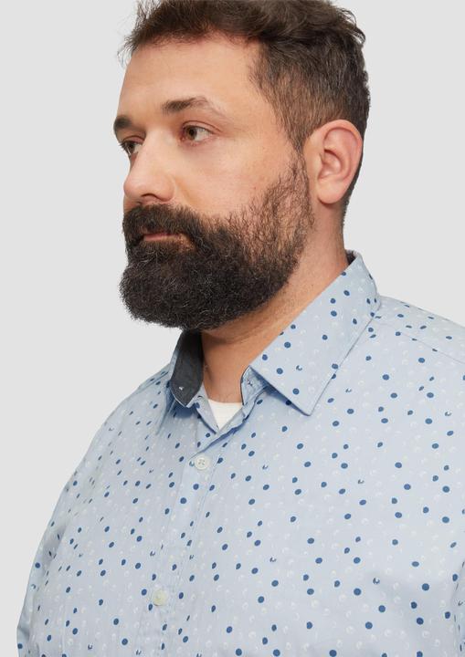 Produktbild S.Oliver Hemd Slim Fit: Gemustertes Popeline-Hemd mit Kentkragen (4XL)