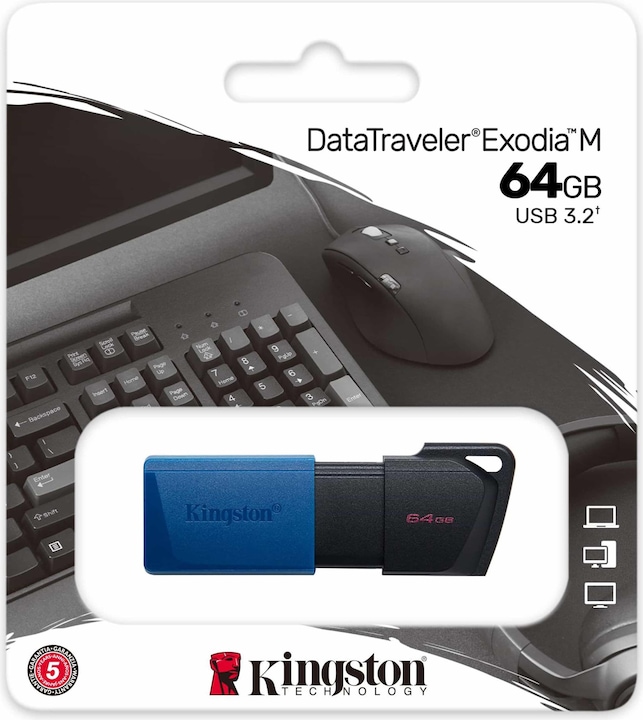 Produktbild Kingston DataTraveler Exodia M (64 GB, USB-A, USB 3.2)