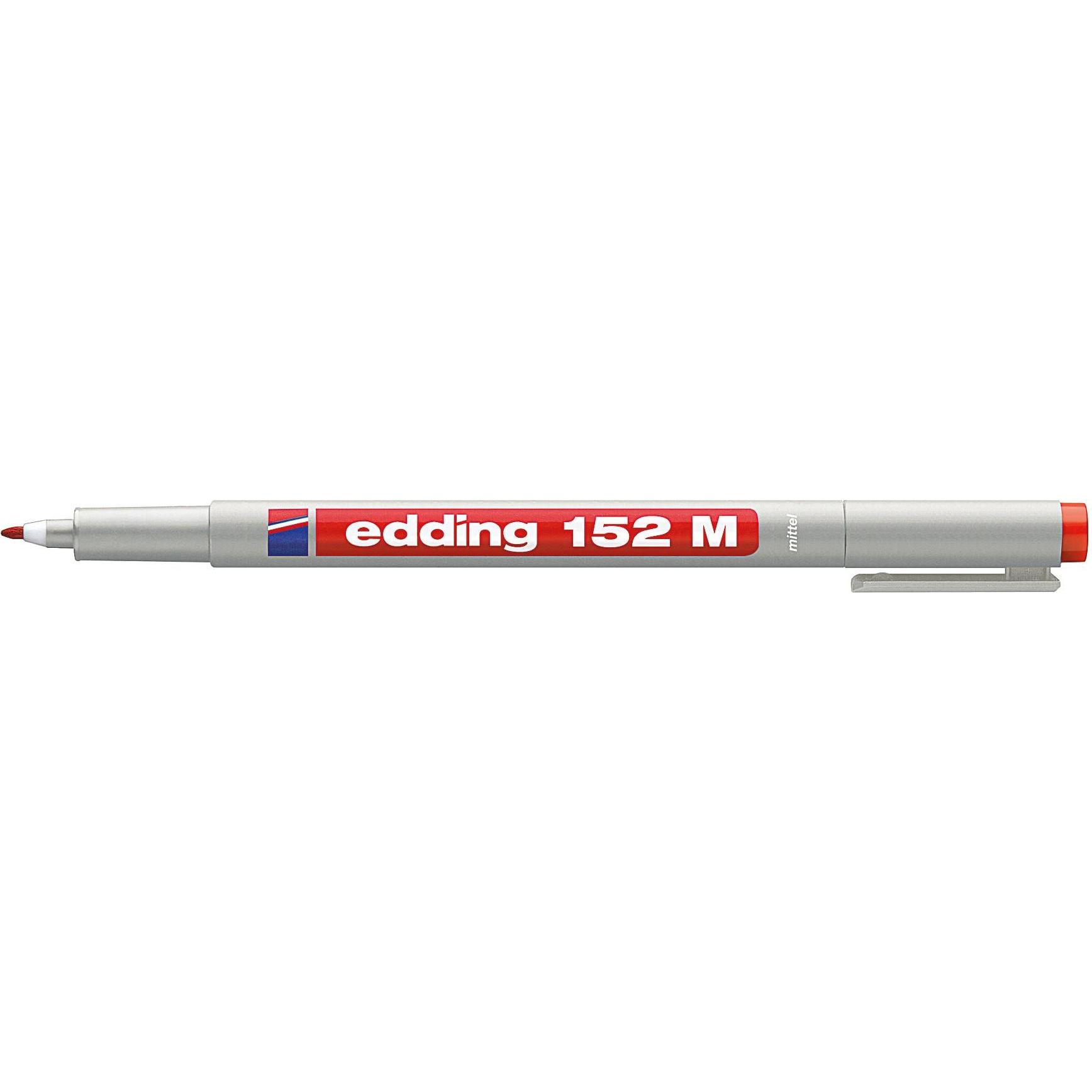 Edding, Marker, Non-Permanenter Folienschreiber 152 M (Rot, 1 mm, 1 x)