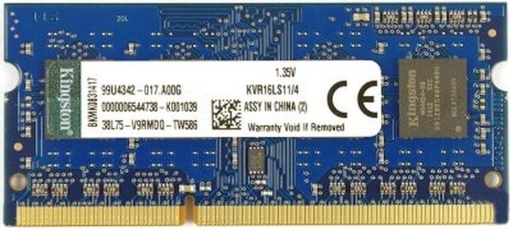 Actual product image Kingston ValueRAM (1 x 4GB, 1600 MHz, DDR3L-RAM, SO-DIMM)