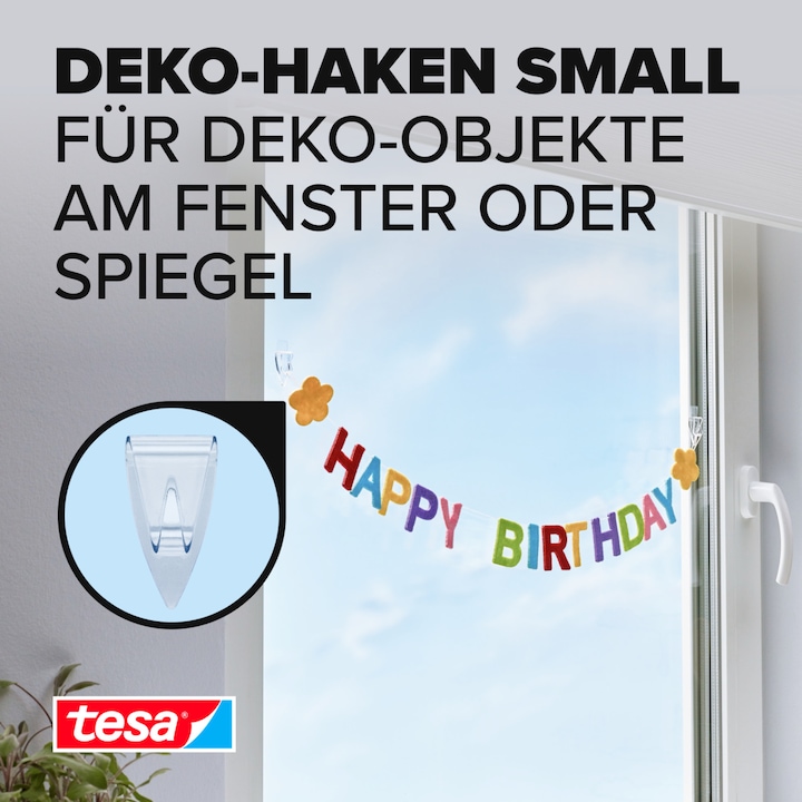 Produktbild tesa Powerstrips Transparent Deko Haken SMALL
