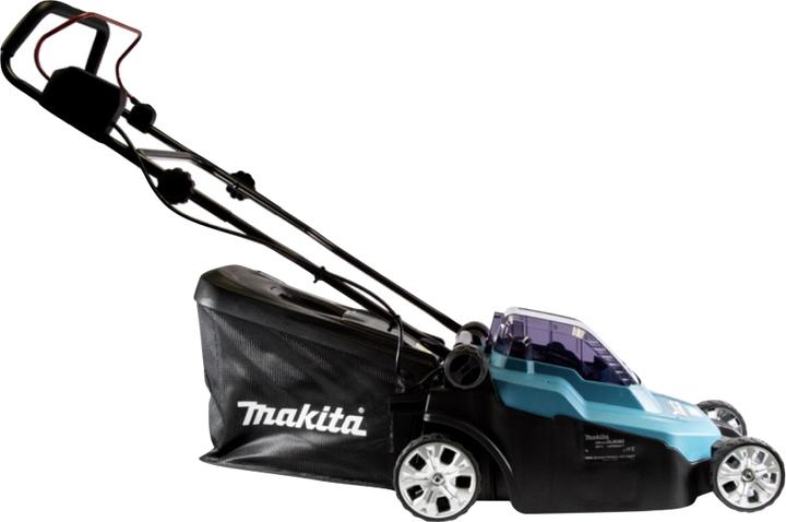 Actual product image Makita DLM 382 PT2 Battery lawn mower 36 V ( 2x 18 V ) 38 cm 40 l + 2x battery 5.0 Ah + dual charger + (Rechargeable battery operated)