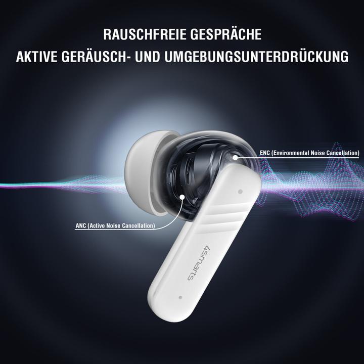 Actual product image 4smarts True Wireless In-Ear-Kopfhörer SkyBuds Screen Pro ANC (ANC, 5 h, Wireless)
