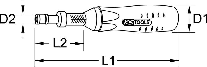 Immagine prodotto KS Tools Cacciavite dinamometrico 1/4", scala (meccanica), 10 - 120 cNm (1/4")