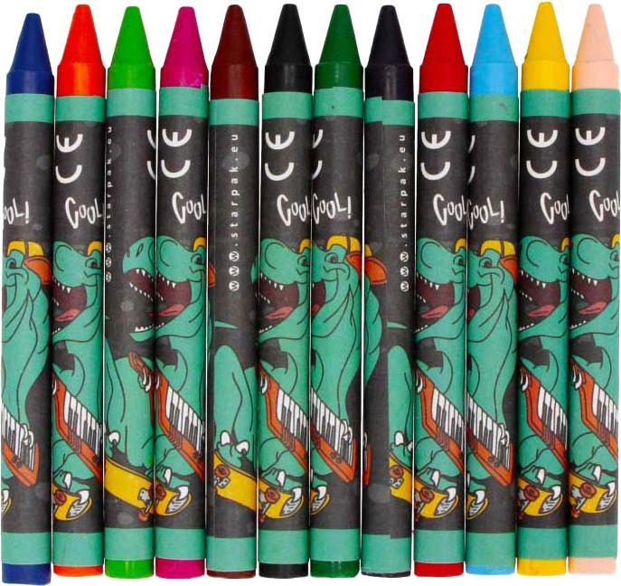 Produktbild Starpak Wachsmalstifte Skate Dino, 12 Stk. (12x)
