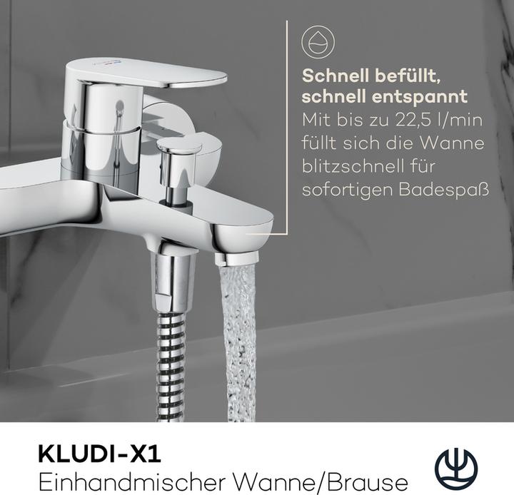 Actual product image Kludi X1 Surface-mounted bath mixer