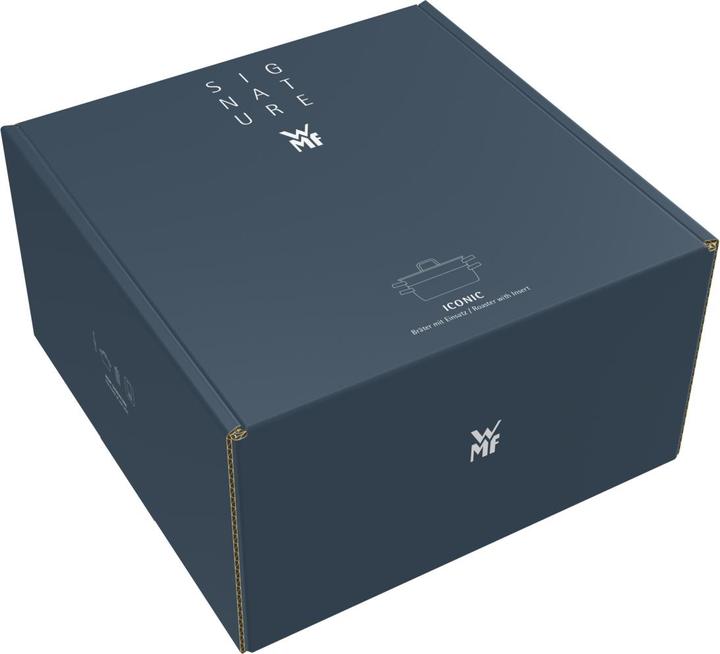 Produktbild WMF Bräter mit Dampfgareinsatz stahlgrau (Edelstahl, 28 x 20.20 cm)