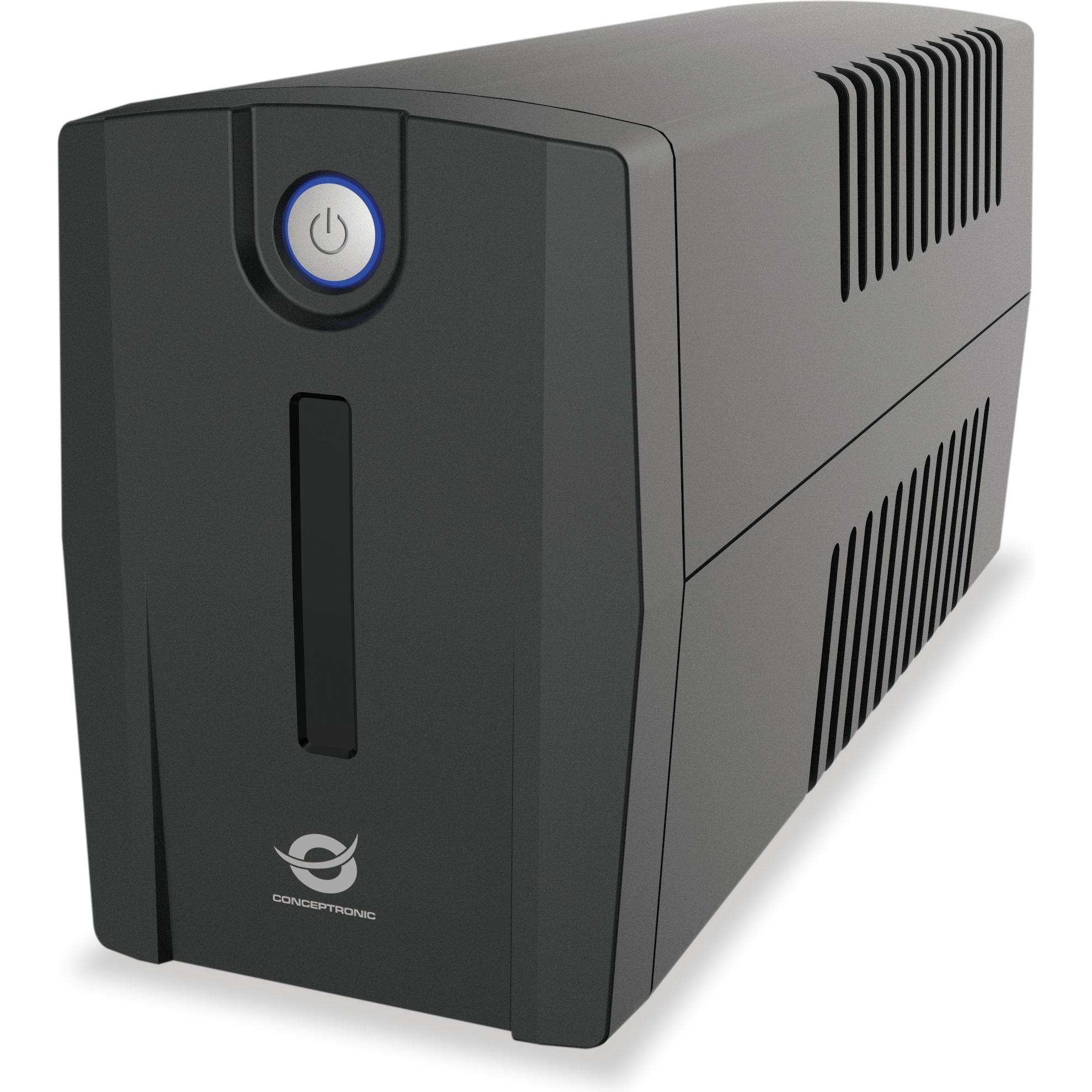 Conceptronic ZEUS UPS 850VA 2xSchuko Socket (850 VA, 480 W, Line-Interaktiv USV), USV