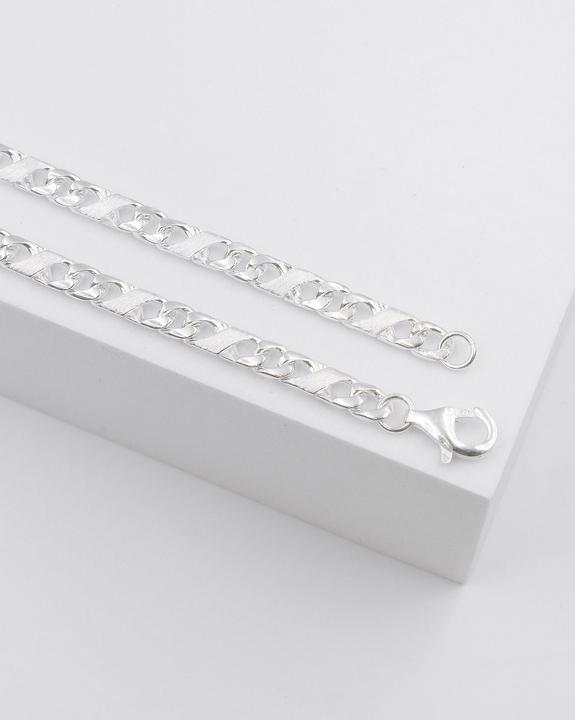 Immagine prodotto Muau Catena di 8 (925, Argento lucido, Satinato, 50 cm)