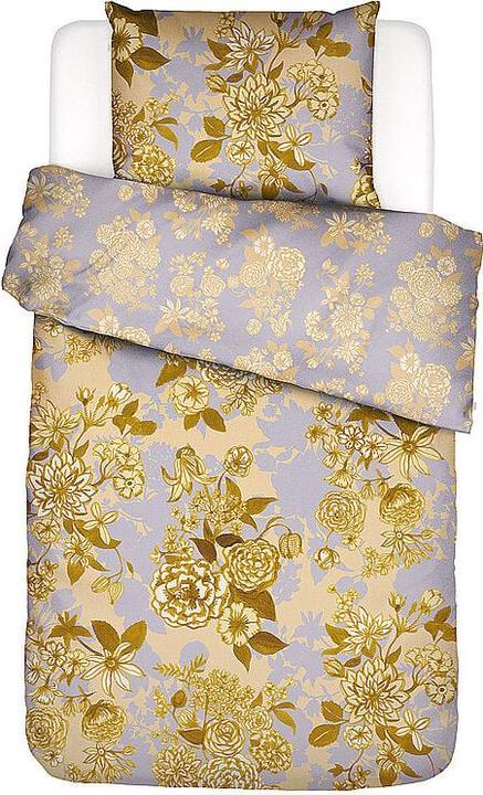 Essenza Satin Bed Linen FLORE 70x90cm/140x200cm Yellow Straw (Bedding set, 140 x 200 cm)