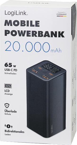 Actual product image LogiLink PA0350 (20000 mAh, 65 W, 74 Wh)
