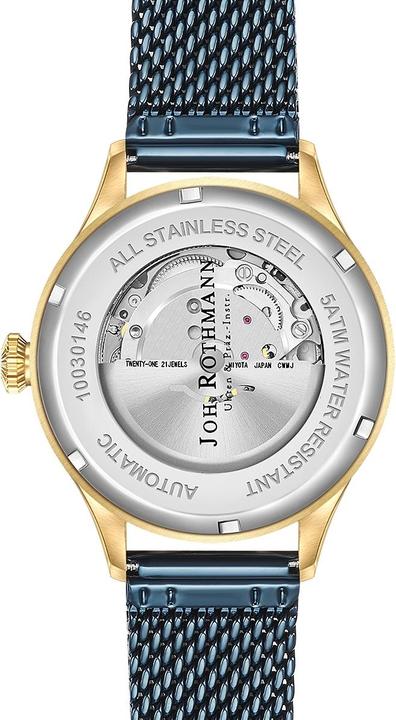 Image du produit John Rothmann Montre automatique Homme Flight en acier inoxydable bleu - 26861 (Montre analogique, 42 mm)