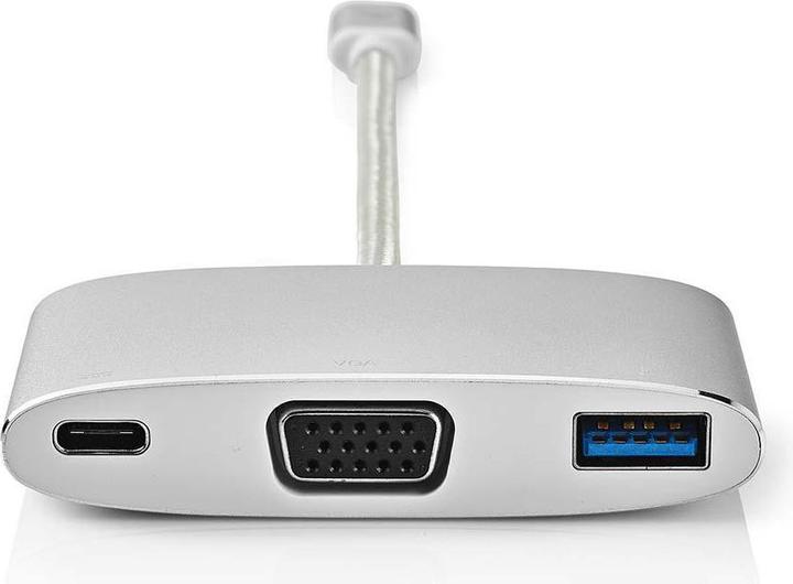 Produktbild Nedis USB Adapter USB 3.1 USB-CT Male USB-A Female/USB-CT Female/VGA Female 5 Gbps 0.20 m Round Gold (0.20 m, USB 3.1)