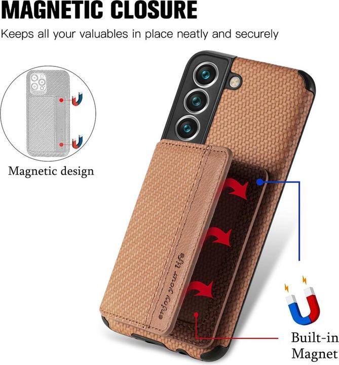 Actual product image König Design Case Mobile Protection for Samsung Galaxy S22 5G Case Cover Wallet Case New (Samsung Galaxy S22+)