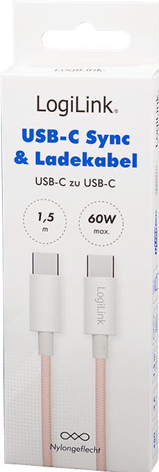 Image du produit LogiLink USB C – USB C (1.50 m, USB 2.0, 60 W)