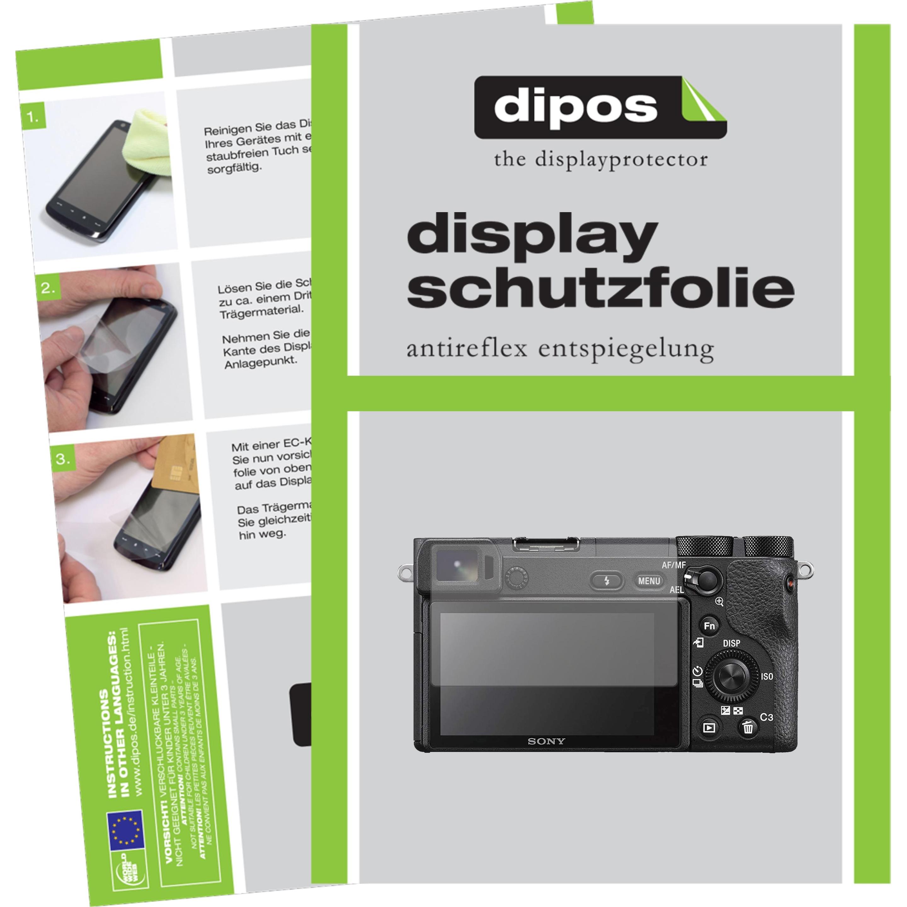 Dipos Displayschutzfolie Antireflex (Displayschutz, Alpha 6600), Kameraschutz, Transparent